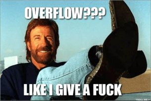 Meme de Chuck Norris con los Obverflow