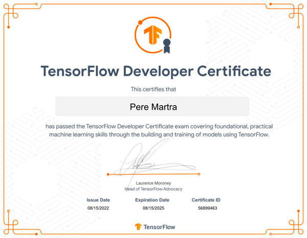Tensorflow Developer Certificate