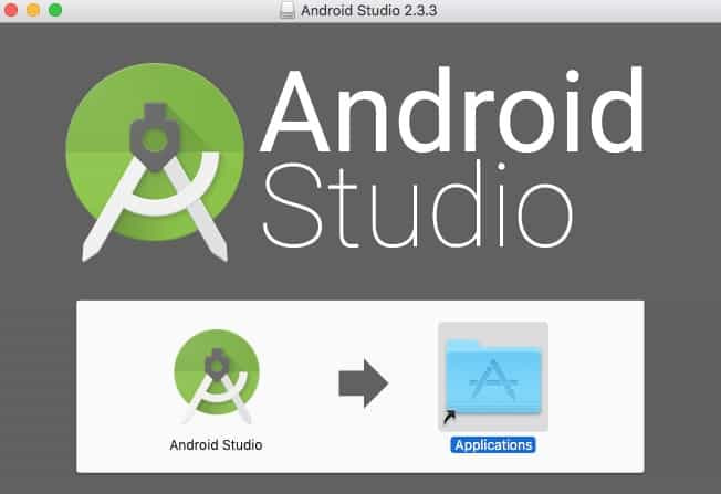Pantalla de inicio de instalación de Android Studio.